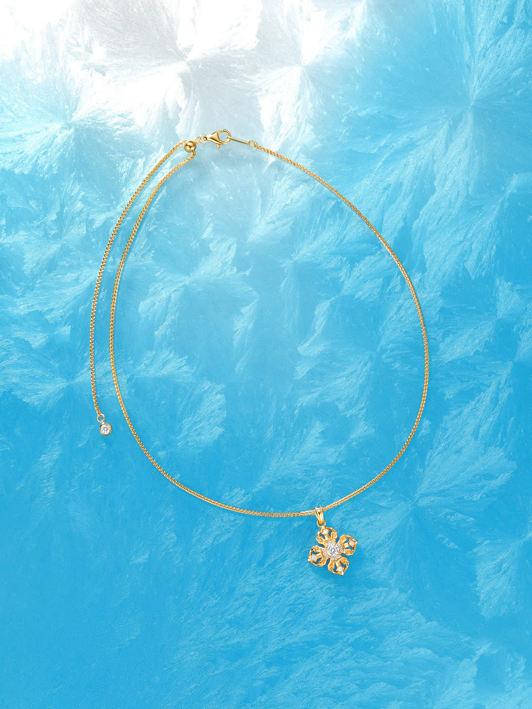 Chrome Hearts Gold Flower Pendant Necklace